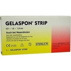 GELASPON Strip 1x1x4 cm Gelatineschwamm