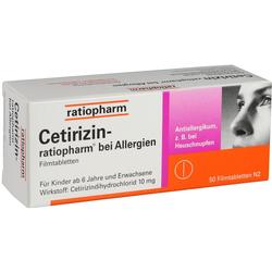 CETIRIZIN-ratiopharm bei Allergien 10 mg Filmtabl.