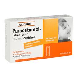 PARACETAMOL-ratiopharm 250 mg Zäpfchen