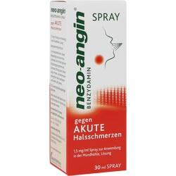 NEO-ANGIN Benzydamin Spray gegen akute Halsschmer.