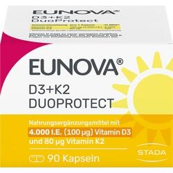 EUNOVA DuoProtect D3+K2 4000 I.E./80 myg Kapseln